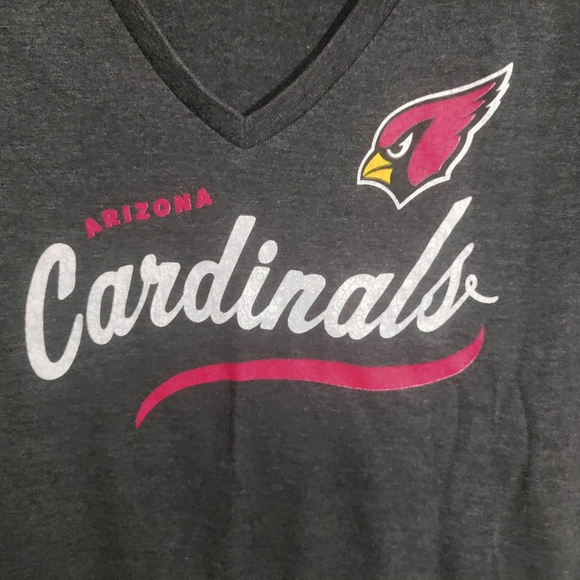NFL Team Apparel - Ladies Arizona Cardinals short sleeve v-neck top. Size- XXL - Picture 3 of 6